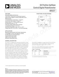 AD5227BUJZ100-R2 Datenblatt Cover