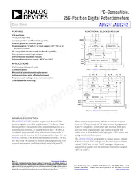 AD5242BR10-REEL7 Datasheet Cover