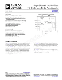 AD5293BRUZ-50-RL7 Datenblatt Cover