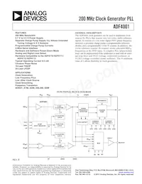 ADF4001BRU-REEL7 Datasheet Cover