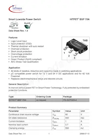 BSP75NNT Datasheet Copertura