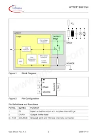 BSP75NNT Datasheet Pagina 2