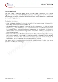 BSP75NNT Datasheet Pagina 3