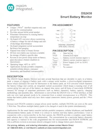 DS2438AZ/T&R Datasheet Copertura