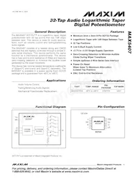 MAX5407EKA+T Datasheet Copertura