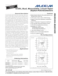 MAX5499ETE+T Datenblatt Cover