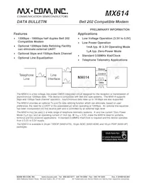 MX614DW-REEL Datenblatt Cover