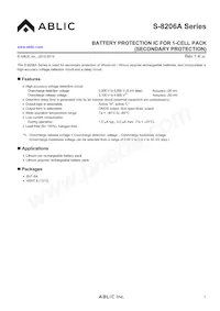 S-8206AAI-I6T1U Datasheet Copertura