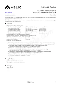 S-8209AAO-T8T1S Datasheet Copertura