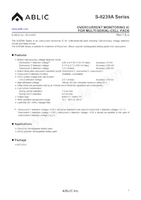 S-8239AAL-M6T1U Datasheet Cover