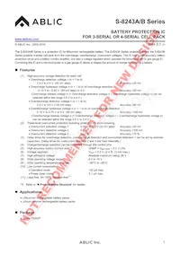 S-8243BAFFT-TB-G Datasheet Cover