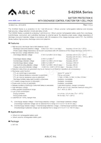 S-8250AAJ-I6T1U Datasheet Copertura