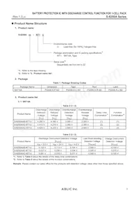 S-8250AAJ-I6T1U Datasheet Pagina 3