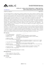 S-8338ACIC-T8T1G Datasheet Cover