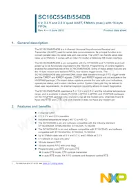 SC16C554DBIA68 Datasheet Copertura