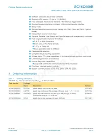 SC16C650BIBS Datasheet Page 2