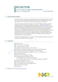 SC16C751BIBS Datasheet Copertura