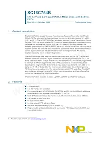 SC16C754BIBM Datasheet Copertura