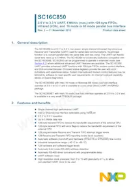 SC16C850IBS Datasheet Cover