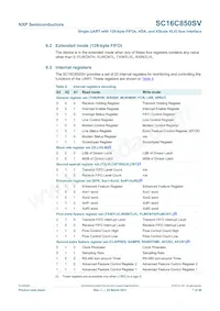 SC16C850SVIBS Datasheet Pagina 7