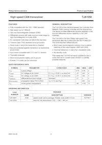 TJA1050T/VM Datasheet Pagina 2