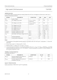 TJA1050T/VM數據表 頁面 5