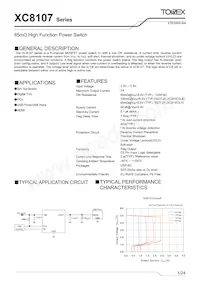 XC8107BD20ER-G數據表 封面