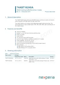 74ABT16240ADGG Datasheet Cover