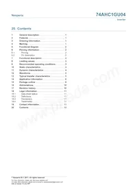74AHC1GU04GV Datasheet Page 12