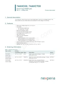 74AHCT00D Datasheet Copertura