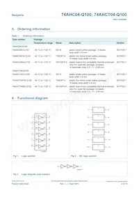 74AHCT04BQ-Q100X Datasheet Pagina 2