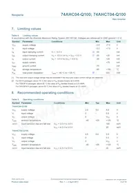 74AHCT04BQ-Q100X Datasheet Pagina 4