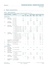 74AHCT04BQ-Q100X Datasheet Pagina 5