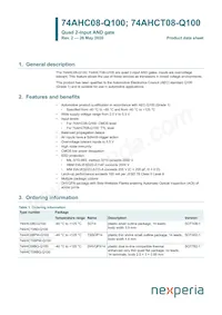 74AHCT08BQ-Q100X Datenblatt Cover