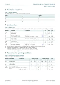 74AHCT08BQ-Q100X Datasheet Pagina 3