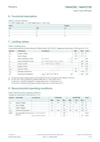 74AHCT08PW/AUJ Datasheet Page 3