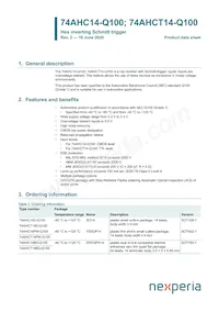 74AHCT14BQ-Q100 Datasheet Copertura