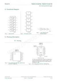 74AHCT14BQ-Q100 Datasheet Pagina 2