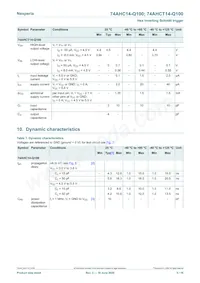 74AHCT14BQ-Q100 Datasheet Page 5