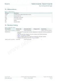 74AHCT14BQ-Q100 Datasheet Page 14