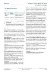 74AHCT14BQ-Q100 Datasheet Page 15