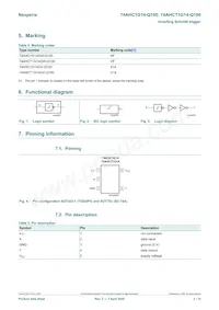 74AHCT1G14GV-Q100 Datasheet Pagina 2