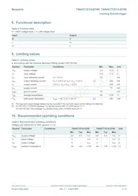 74AHCT1G14GV-Q100 Datenblatt Seite 3