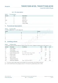 74AHCT1G86GW-Q100 Datasheet Page 3