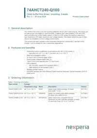 74AHCT240BQ-Q100X Datasheet Copertura