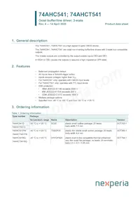 74AHCT541PW/AUJ Datasheet Copertura