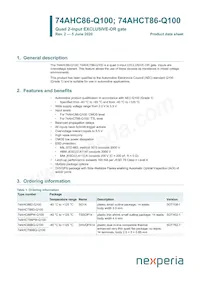 74AHCT86BQ-Q100X Datasheet Copertura