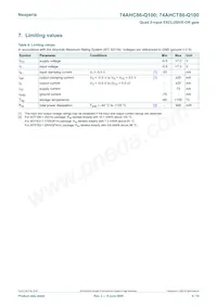 74AHCT86BQ-Q100X Datenblatt Seite 4