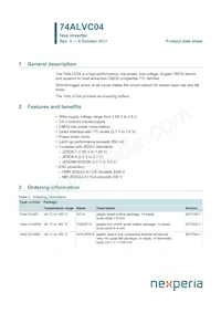 74ALVC04PW Datasheet Copertura