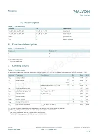 74ALVC04PW Datasheet Pagina 3